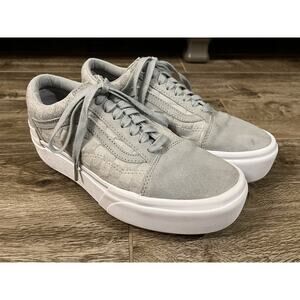 Vans Old Skool Stackform Suede Checkerboard Platform Sneakers Women's US 9